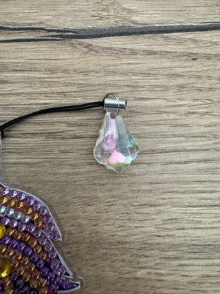Segnalibro piuma strass e perline