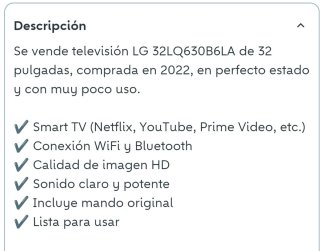 Smart TV LG 32 Negro