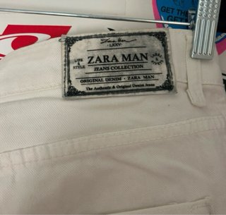Bermuda vaquera Zara blanca Talla L