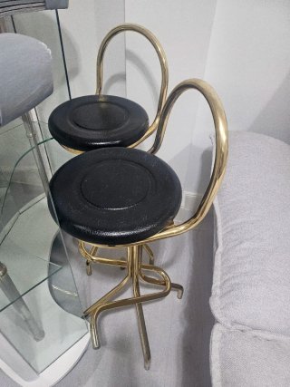 Mueble Bar Vintage Cristal y Piel