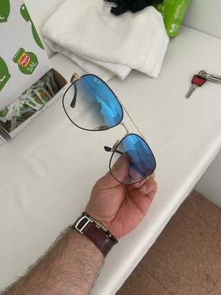 Gafas de sol Ray-Ban Aviator Azul Dorado