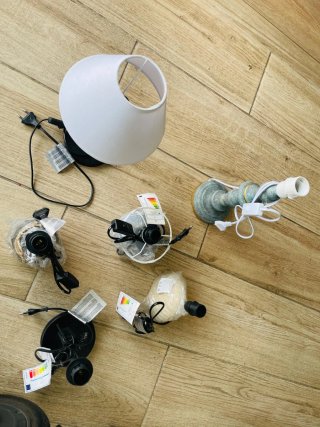 Lámpara colgante negra y gris