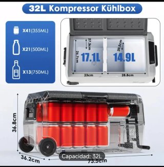 Nevera Portátil 32L DualZone. Garantía de compra