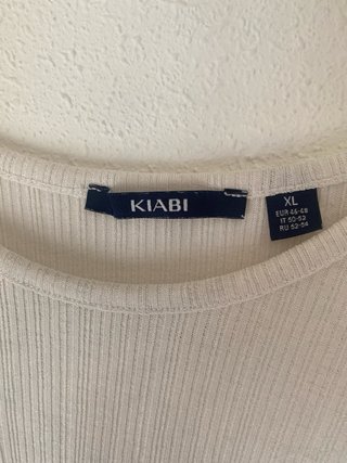 Camiseta sin mangas Kiabi blanca Talla XL