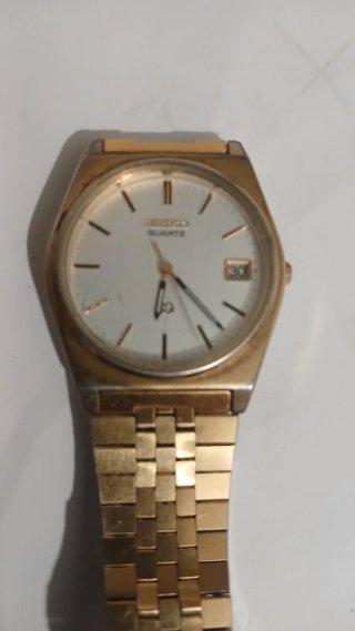 Orologio Seiko Quarzo Oro e Bianco