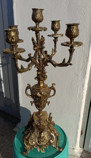 Conjunto Muebles Antiguos Dorado y Mármol