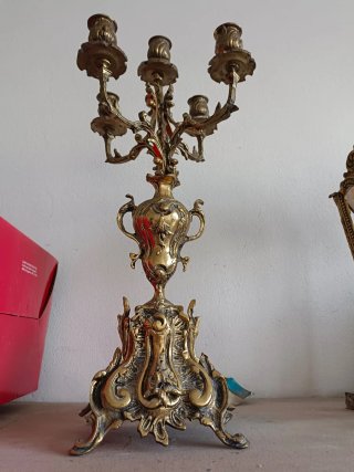 Conjunto Muebles Antiguos Dorado y Mármol