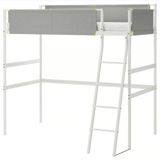 Cama alta Ikea VITVAL 90x200