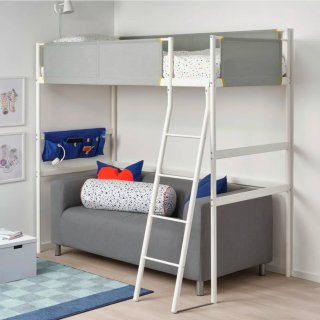 Cama alta Ikea VITVAL 90x200