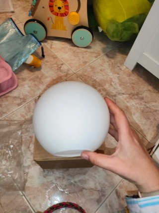 Globo blanco para lámpara