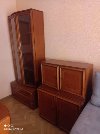 Lámpara de techo bronce + muebles salon