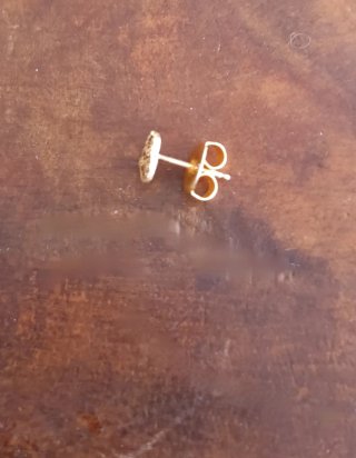Mini pendiente de oro 14k corazón