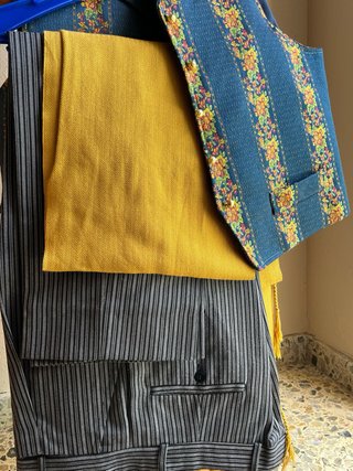 Traje de Fallero Hombre Azul y Amarillo