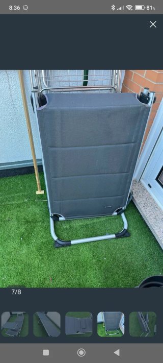 Tumbona plegable piscina gris