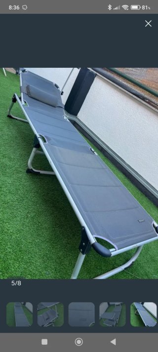 Tumbona plegable piscina gris