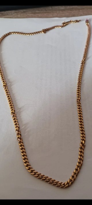 Cadena Cubana 4mm Chapado Oro 18k Hombre