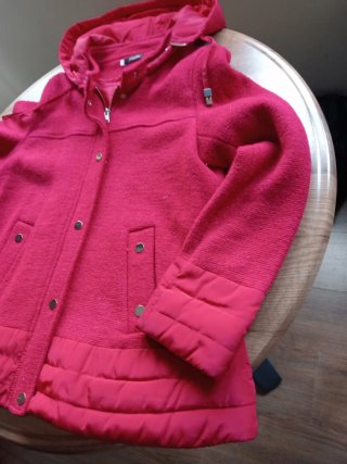 Parka roja mujer con capucha