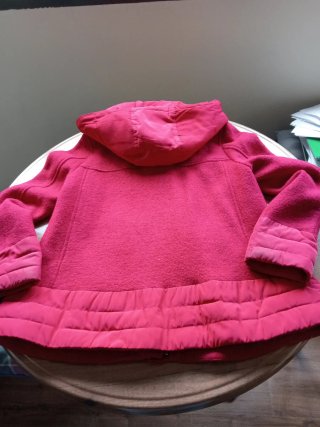 Parka roja mujer con capucha
