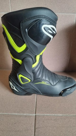 Botas Moto Alpinestars Negras y Flúor