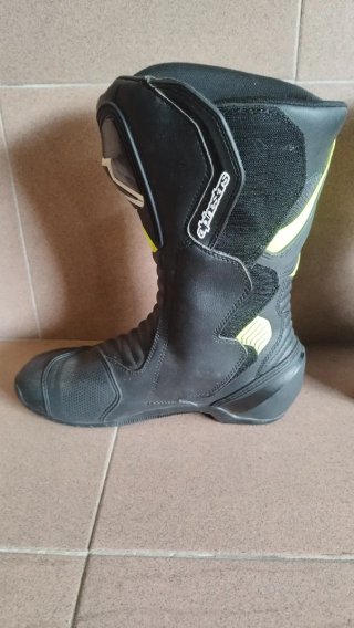 Botas Moto Alpinestars Negras y Flúor