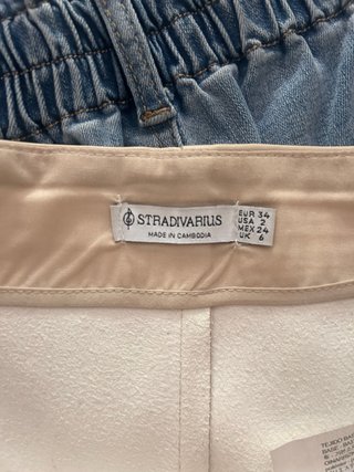 Falda pantalón Stradivarius beige T.34