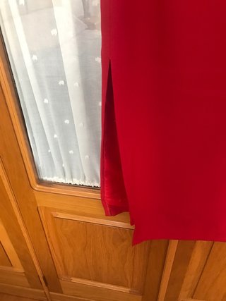 Vestido fiesta rojo encaje