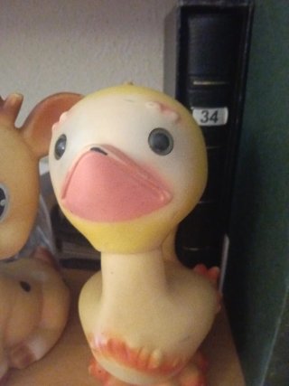 Juguetes antiguos de goma - Ciervo y pato