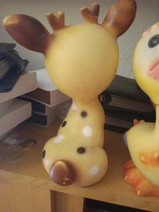 Juguetes antiguos de goma - Ciervo y pato