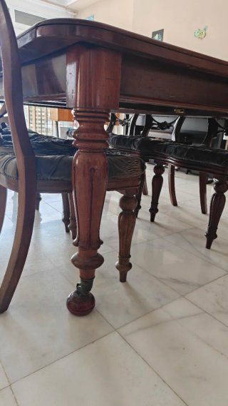 Mesa comedor extensible + 6 sillas madera