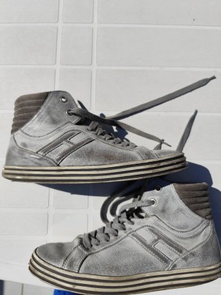 Scarpe Hogan Rebel Tg 42 Grigio Argento