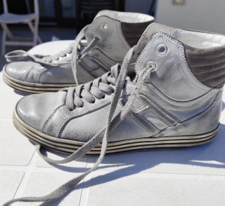 Scarpe Hogan Rebel Tg 42 Grigio Argento
