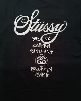 Camiseta Stussy World Tour Negra Talla L