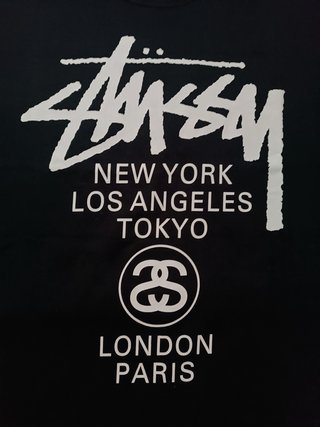 Camiseta Stussy World Tour Negra Talla L