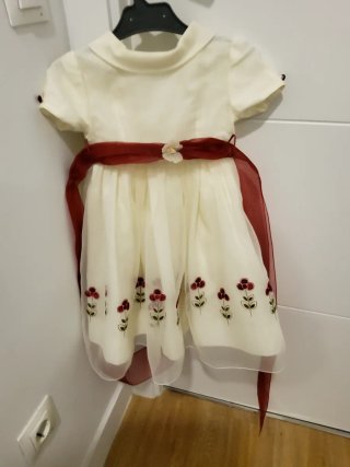 Vestido y chaqueta fiesta niñas 3-6 meses