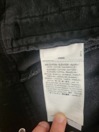 Cazadora vaquera negra Mango Talla S