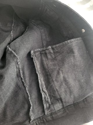 Cazadora vaquera negra Mango Talla S