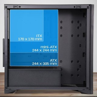 Caja para PC Frontal de Madera ATX/Micro-ATX/ITX