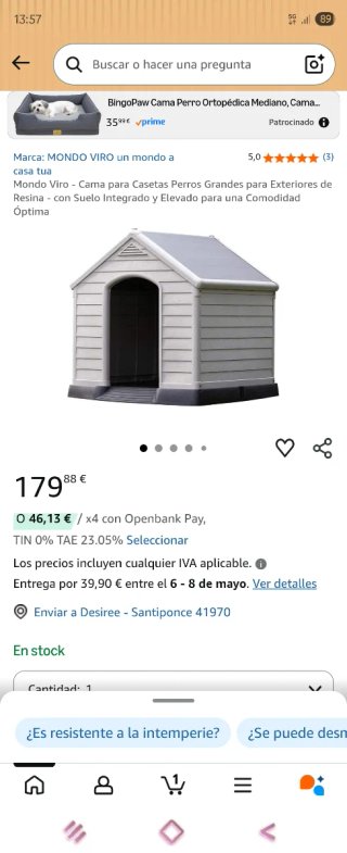 Caseta para perros