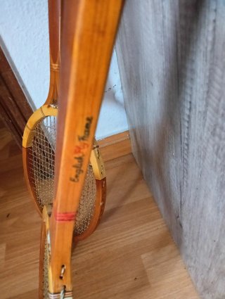 2 Raquetas de tenis de madera vintage