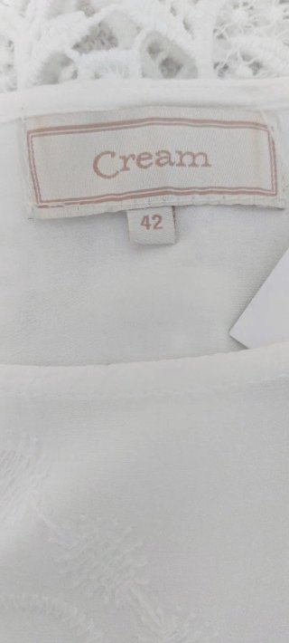 Blusa Blanca Encaje Talla 42