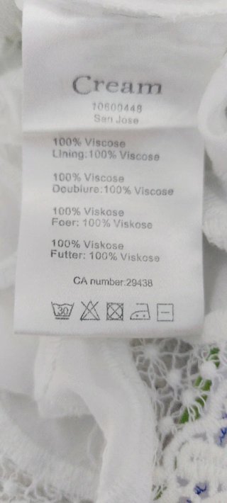 Blusa Blanca Encaje Talla 42