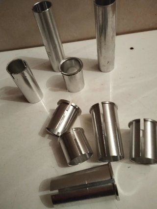 Casquillos metálicos para suplementar tija sillín
