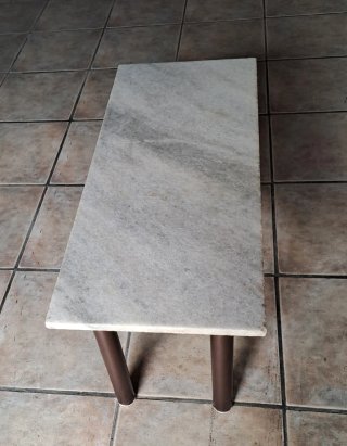 Taburete/Mesa tapizado tela y madera