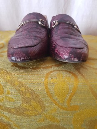 Zapatos Martinelli Piel Serpiente color Burdeos