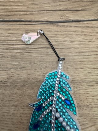 Segnalibro piuma handmade strass