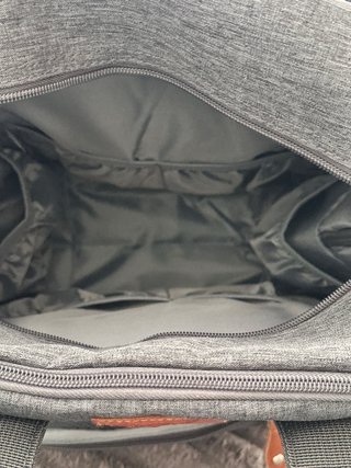 Mochila Pañalera Gran Capacidad Gris