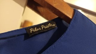 Blusa azul sin mangas talla 48