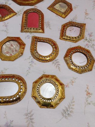 Lote de 11 Espejos Marroquíes Dorados
