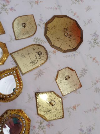 Lote de 11 Espejos Marroquíes Dorados