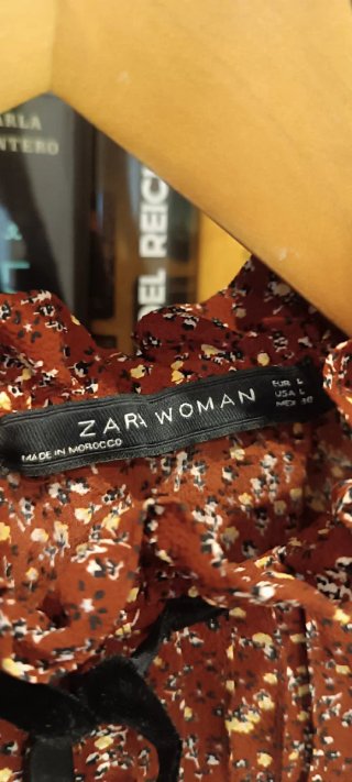 Camisa Zara Estampada Marrón